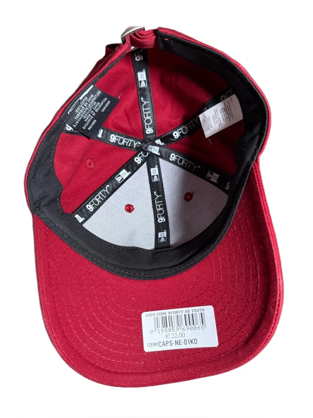 NWT AS Roma Youth Baseball Cap New Era 9FORTY Adjustable Red Soccer Hat NEW